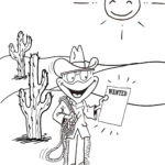 Freddie in the Wild West - Freddie coloring picture