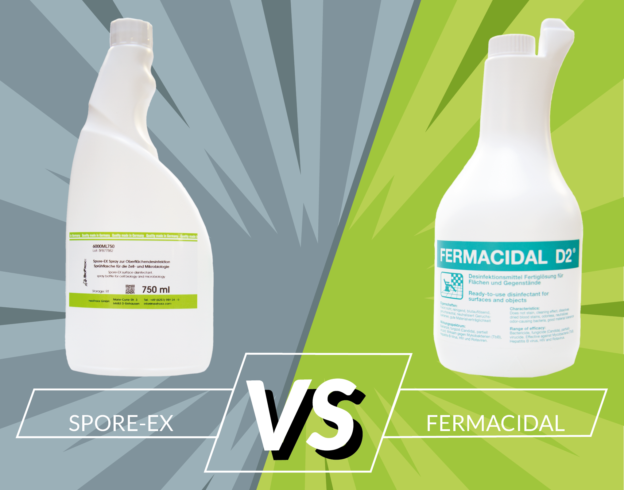 neoFroxx vergleicht Fermacidal vs Spore-Ex